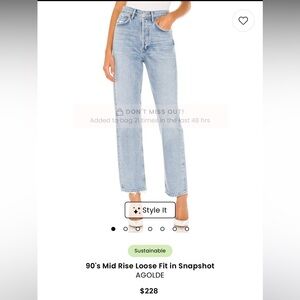 Agolde 90’s Mid Rise